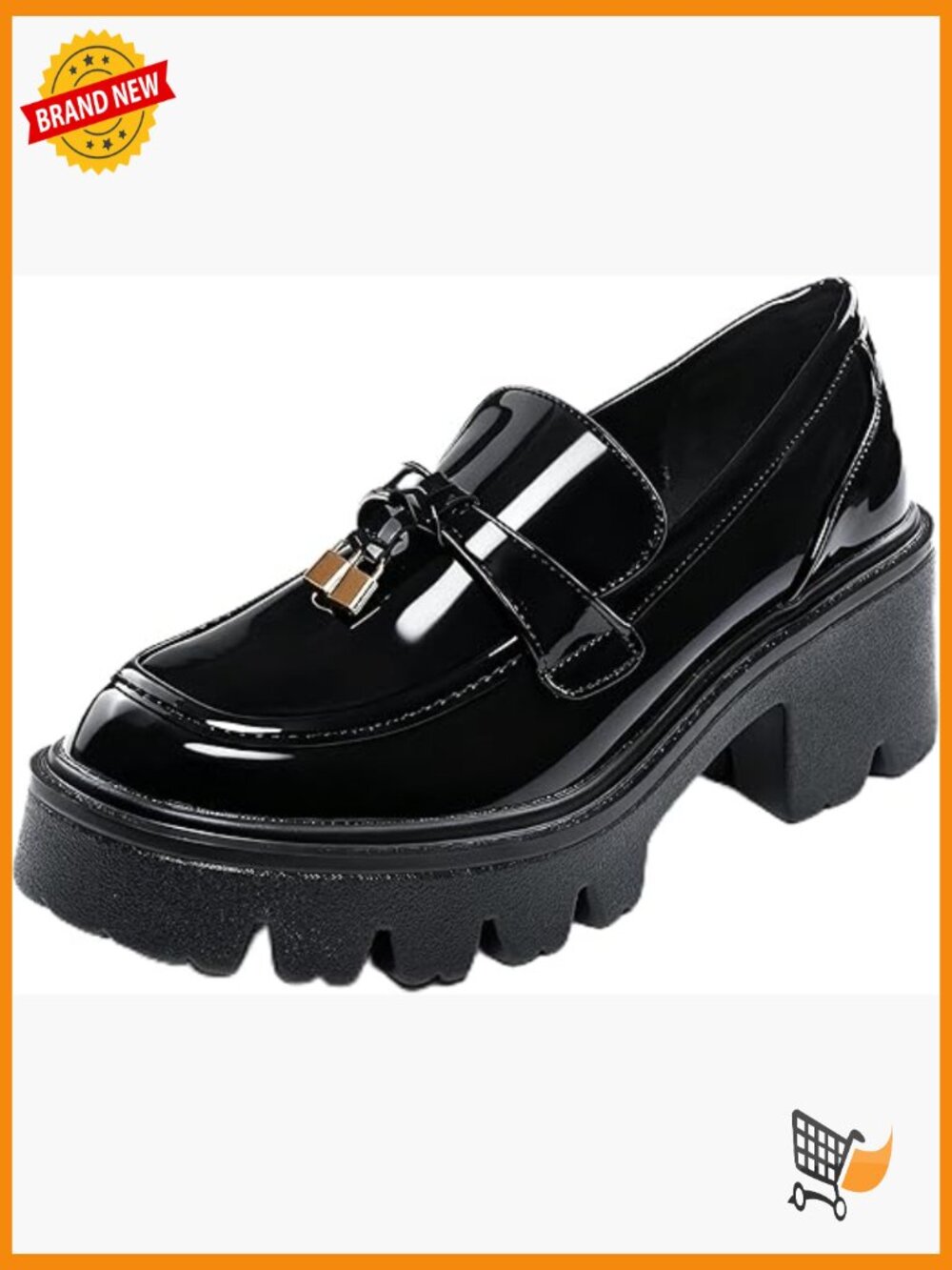 Chunky Loafers for Women, Comfortable Slip-On Shoes Work Casual